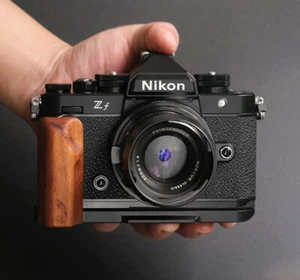 Wood Camera L Handle Hand Grip Hanlde Holder+Alloy Baseplate For Nikon ZF Camera - Picture 1 of 31