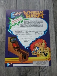 Whirly Bucket Arcade Machine Flyer Original Exidy Prospekt - Bild 1 von 1