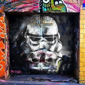 painting abstract star wars art graffiti street canvas large 24" PRINT - Picture 1 of 6