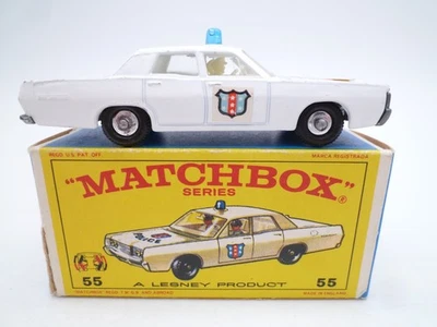 VINTAGE MATCHBOX LESNEY No.55d MERCURY POLICE CAR IN ORIGINAL BOX 1968 - Image 1 of 4