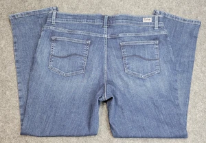 Lee Jeans Womens 18W Petite Blue Straight Leg Flex Motion Mid Rise Regular Fit - Picture 1 of 12