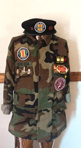 United States MILITARY NAVY VETERAN CAMOFLAGE JACKET AND BASKENMÜTZE - COSPLAY Ready! - Bild 1 von 12