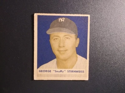 1949 Bowman Gum Baseball George Stirnweiss Card # 165 - Image 1 of 2
