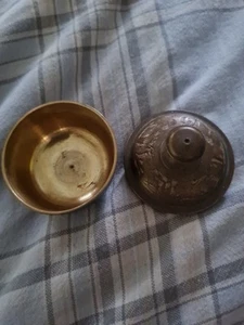 India Brass Trinklet Pill Vintage Box - Picture 1 of 3