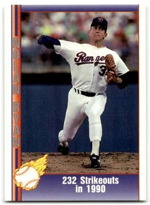 1991 Pacific Nolan Ryan 232 Strikeouts in 1990 Texas Rangers #73 - Image 1 of 2