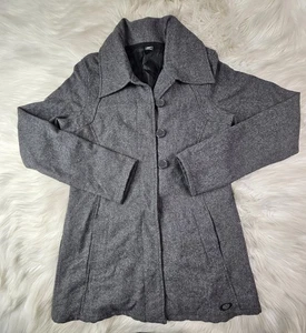 Oakley Herren S Wollmischung Peacoat Jacke 3 Knöpfe 3 Druckknöpfe grau - Bild 1 von 10