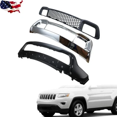 Front Bumper Cover and Grille Kit For 2014 2015 2016 Jeep Grand Cherokee - Imagem 1 de 4