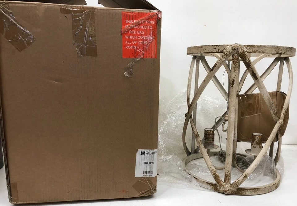 Золотой освещение Alcott 3 света старинный слоновой кости подвеска 0890-3P AI - Изображение 1 из 3