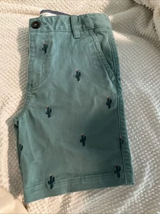 Mini Boden Shorts Boys 8y Green Cactus - Picture 1 of 5