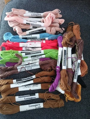 Collection Of Vintage Embroidery Thread Sweden Almedahls 100% Cotton 1 Ply - Image 1 of 4