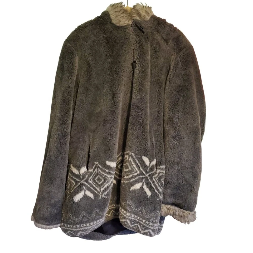 Hannah на Mar.lo серый искусственного меха женщин с капюшоном Куртка Пальто размер 2 X - Изображение 1 из 4