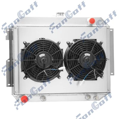 3 Rows Radiator+Shroud Fan Fit 1966-1970 Dodge Polara Monaco Plymouth Fury 7.2L - Image 1 of 4