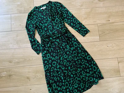 FAB Green Black Spotted ISSA LONDON DRESS (S) - Image 1 of 4