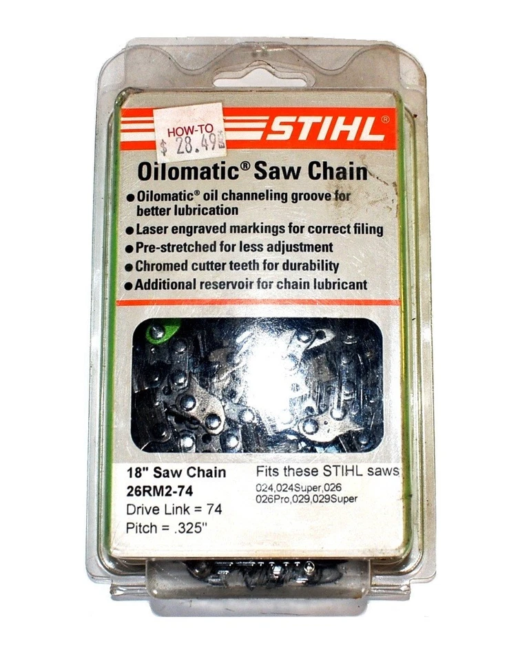 Nueva motosierra 26RM 74 26RM2 74 STIHL 18 pulgadas HOJA .325 .63 74 18 PULGADAS Foto 1 de 1