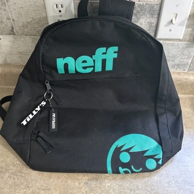 Neff 背包黑色绿色笑脸背包 — 第 1/4 张图片