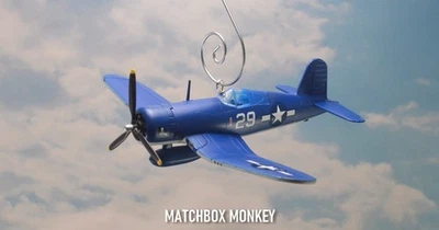 WWII Ace Fighter Plane F4U Vought Corsair Navy Jolly Rogers Christmas Ornament - Image 1 of 4