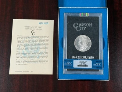 1882-CC MS66 GSA Hoard Morgan Silver Dollar NGC with box and certificate - Image 1 of 4