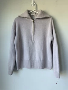 Suéter Bartolini 1/2 Cremallera Hecho en Italia Mezcla Lana Cachemira Mujer Talla M Rosa - Imagen 1 de 9