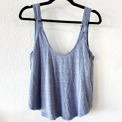 Camiseta sin mangas We The Free People Breezy Sheer Burnout fluida L azul claro Foto 1 de 4
