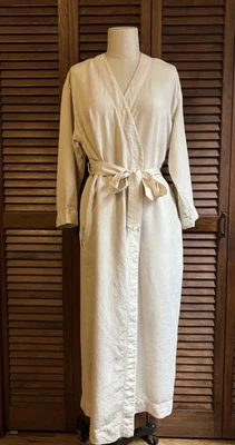 Rare Vintage Nordstrom Lingerie Ivory 100% Silk Long Robe Women Small - Image 1 of 4
