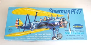 Guillow's Stearman PT-17 WWII Pilot Trainer Modellbausatz #803 Neu Komplett - Bild 1 von 13
