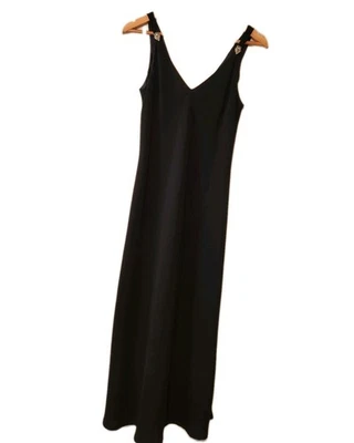 Vestido sin Mangas Jones New York Formal Cóctel Largo Negro Forrado Noche 10 Foto 1 de 4