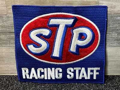Vintage STP Racing Staff 9.5" x 8" Large Race Jacket Patch NASCAR - Image 1 of 4