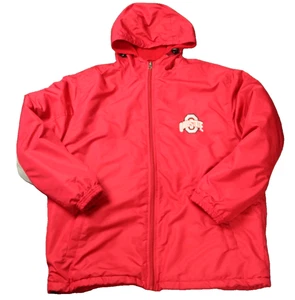 Ohio State Fleece Lined Softshell Full Zip Coat MARK Embroidered Logo Red M - Picture 1 of 24