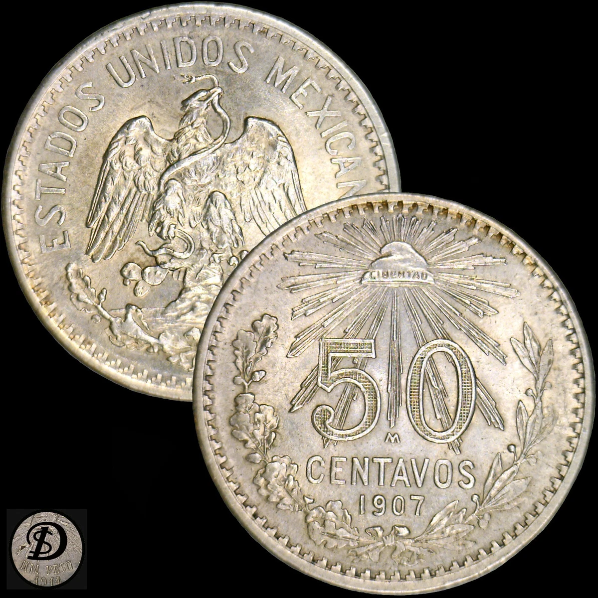 1907 50 Centavos Silver Mexican Coins for sale | eBay