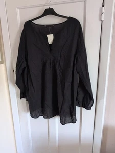 Essence Womens Black Top Size 28 - Picture 1 of 5