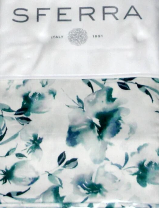 Sferra Duchesse 5860 Cotton Sateen Print FULL / QUEEN Duvet Cover Cadet