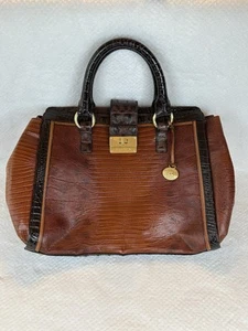 Brahmin Annabelle Satchel 1855 Cognac Tri-Texture Handbag 2012-2013 - Picture 1 of 17