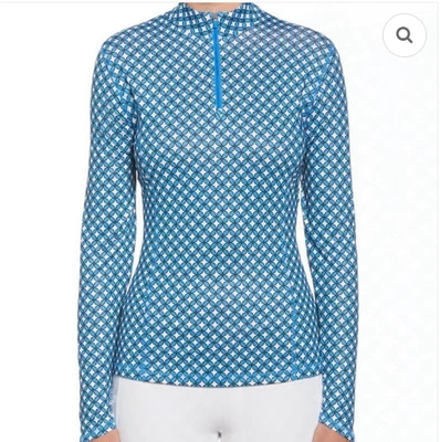 Callaway Opti-Dri Golf  1/4 Zip Shirt Blue Sea Star 60 UPF Size Small - Image 1 of 4