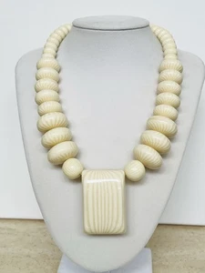 Art Deco Necklace Galalith Celluloid Bead and Disk Design UNIQUE - Picture 1 of 6