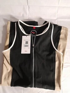 Wilson Jumpsuit Women's Bodysuit Black Beige Size SMALL Romper Tennis Form Fit - Picture 1 of 7