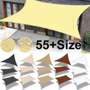 Sonnensegel WASSERDICHT Sonnenschutz Windschutz UV-Schutz Dreieck Rechteck DHL - Bild 1 von 29