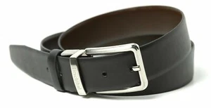 Hirschthal Herren Ledergürtel Wendegürtel Gürtel Echtleder in Schwarz + Braun - Bild 1 von 5