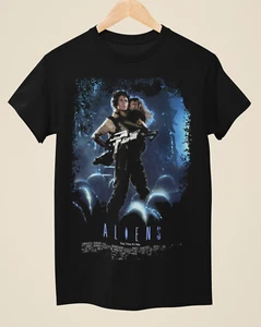 Aliens - Camiseta negra unisex inspirada en póster de película - Imagen 1 de 1