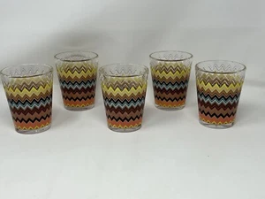 New Missoni for Target Plastic Tumbler Cups set of 4 Colorful Zig Zag - Picture 1 of 9