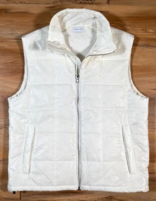 Chaleco acolchado ligero con cremallera completa acolchado de nailon recubierto blanco John Elliott 2 M Foto 1 de 4