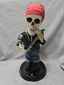 Gemmy Dancing Skeleton Guitar Biker Singing Rocker ZZ Top La Grange - Tested - Picture 1 of 9