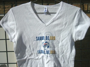 (M) Ladies Miller Lite Beer T Shirt BELLA top football Soccer MD FIFA bar - Picture 1 of 11