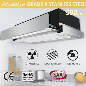 ReelRock Rangehood Range Hood Stainless Steel Kitchen Canopy 90cm 900mm - Picture 1 of 8