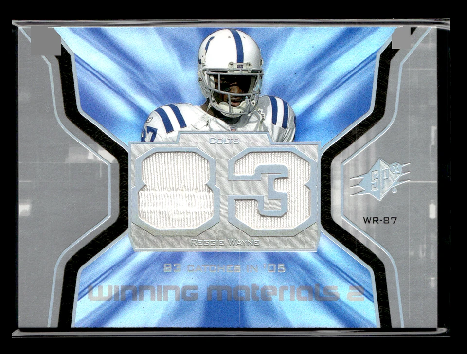 2007 SPx #WMS-RW2 Reggie Wayne Winning Materials Stat Dual - Image 1 of 2