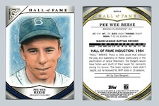 2019 Gallery Hall of Fame HOFG-6 Pee Wee Reese Dodgers SS