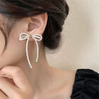 New Arrival Light Luxury Tassel Long Imitation Pearl Bow Dangle Earrings  GF