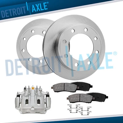 Pastillas de freno de pinza izquierda rotores de disco trasero de 8 tacos para Ford F-250 F-350 SD 2000-2004 Foto 1 de 4
