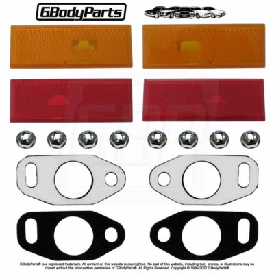 81-88 Cutlass Front Fender Rear Quarter Side Marker Light Lens Gasket & nut KIT - Image 1 of 4
