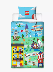 LEGO City Duvet Cover Set Cotton Reversible Bedding SINGLE - RRP £32.00