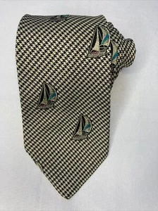 jacobs roberts tie Beige Nautical Silk Necktie - Picture 1 of 3